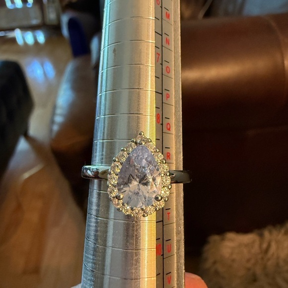 Sterling Silver and Blue Teardrop Ring - Picture 6 of 8